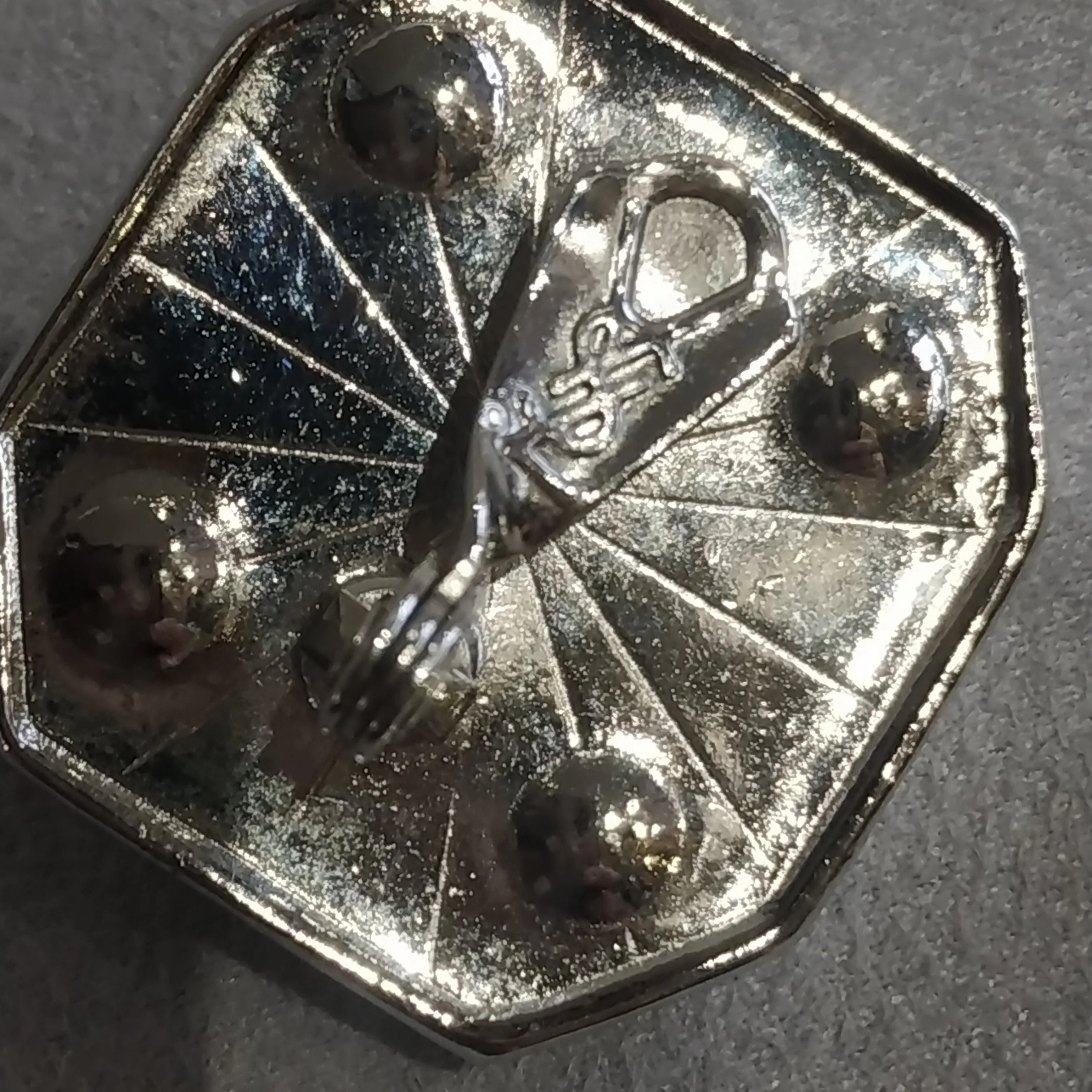 Yves Saint Laurent Black Pearl Octagonal clip on earrings